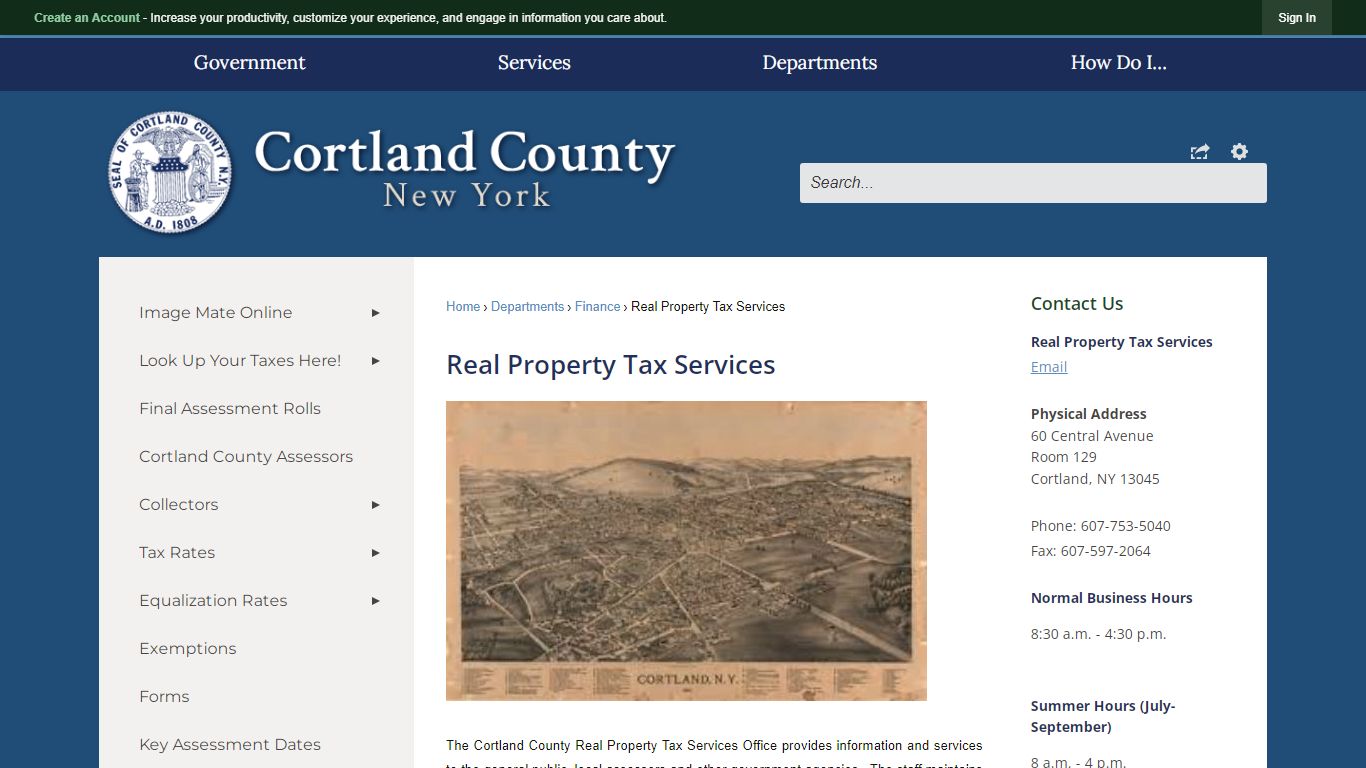 Real Property Tax Services | Cortland County, NY